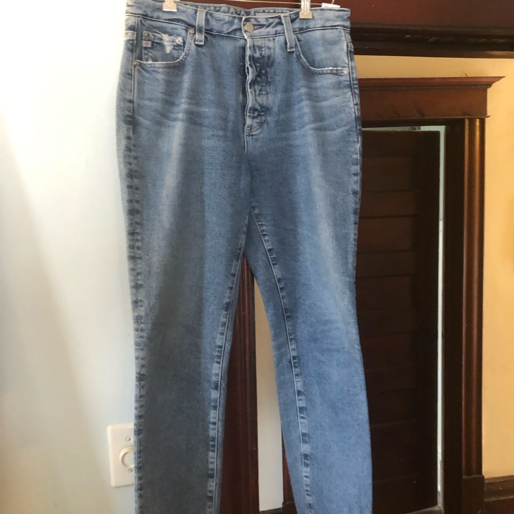 AG Light Blue women’s Straight-Leg Jeans